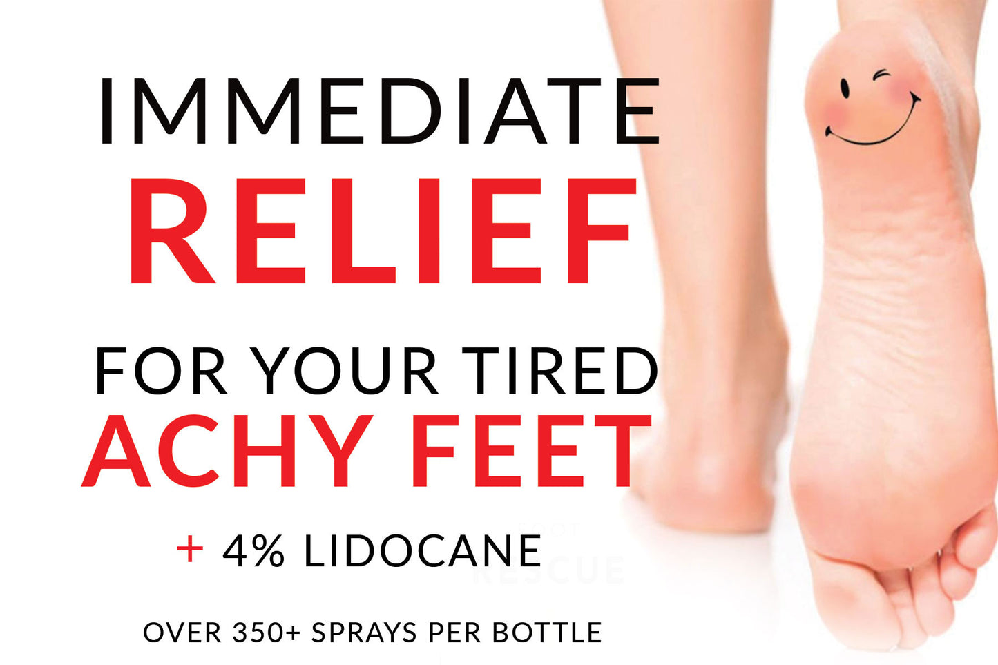 Foot Rescue Bottle Sprayer | 350+ Sprays of Instant Cooling Relief for Tired Feet