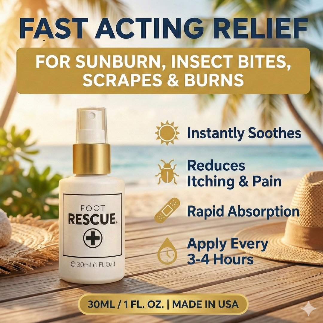 Foot Rescue Bottle Sprayer | 350+ Sprays of Instant Cooling Relief for Tired Feet