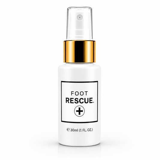 Foot Rescue Cooling Foot Spray for Tired, Sore Feet – Fast-Drying Travel Size Relief Spray with Menthol, Aloe, Eucalyptus & Witch Hazel – TSA-Friendly, 350+ Sprays, 1 fl oz