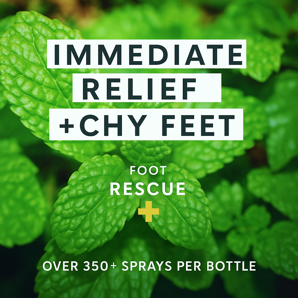 Foot Rescue Bottle Sprayer | 350+ Sprays of Instant Cooling Relief for Tired Feet